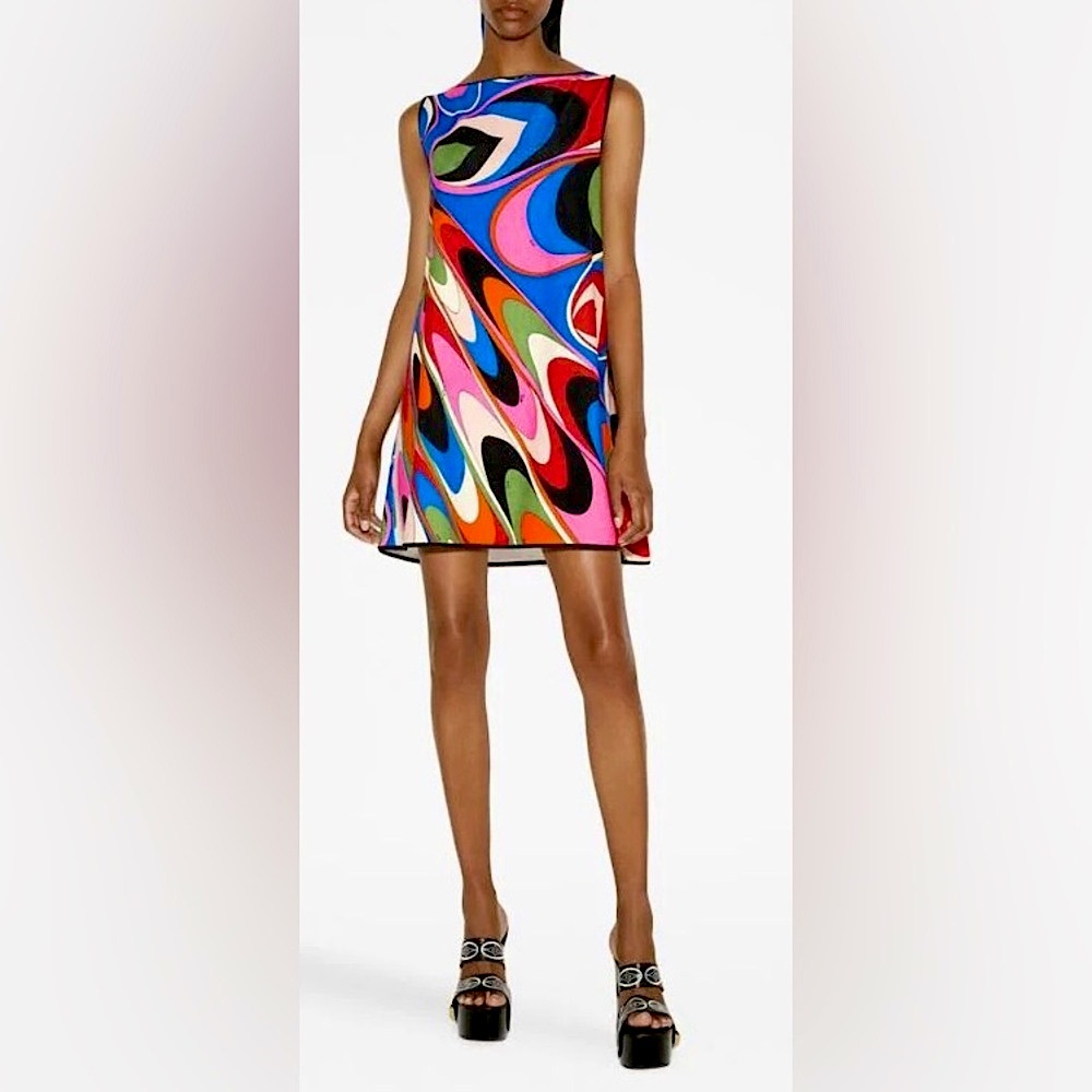 EMILIO PUCCI, Onde  Printed Cotton-Blend Terry Mini Dress